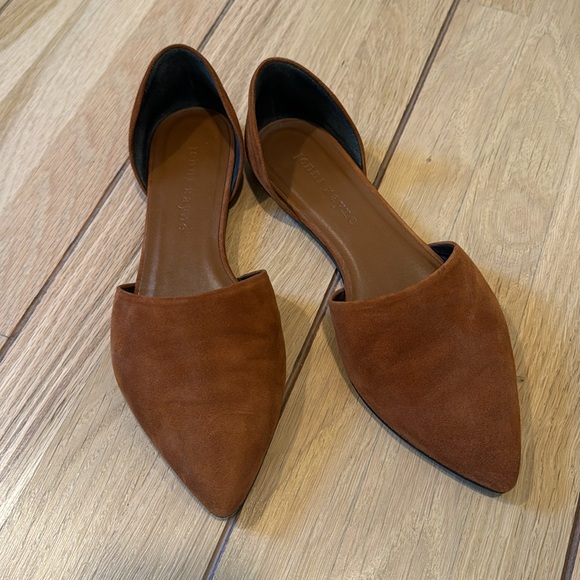 JENNI KAYNE d’Orsay Flats in Suede Vero Cuoio in Saddle (Camel) sz 37 RARE & EUC - Picture 4 of 11